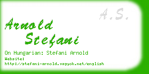 arnold stefani business card